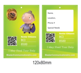Senior citizen female card